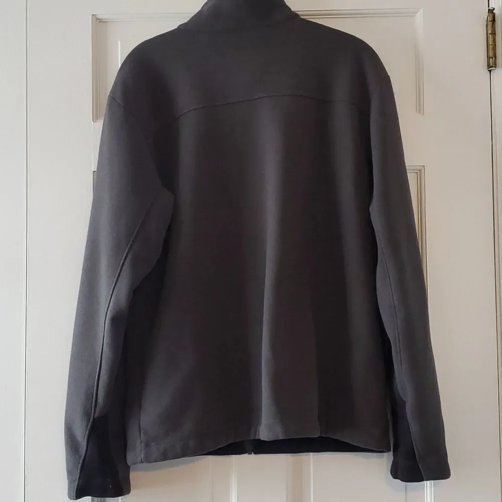 THE NORTH FACE FLEECE JACKET GRAY BLACK MENS SIZE MEDIUM WARM FALL SPRING WINTER